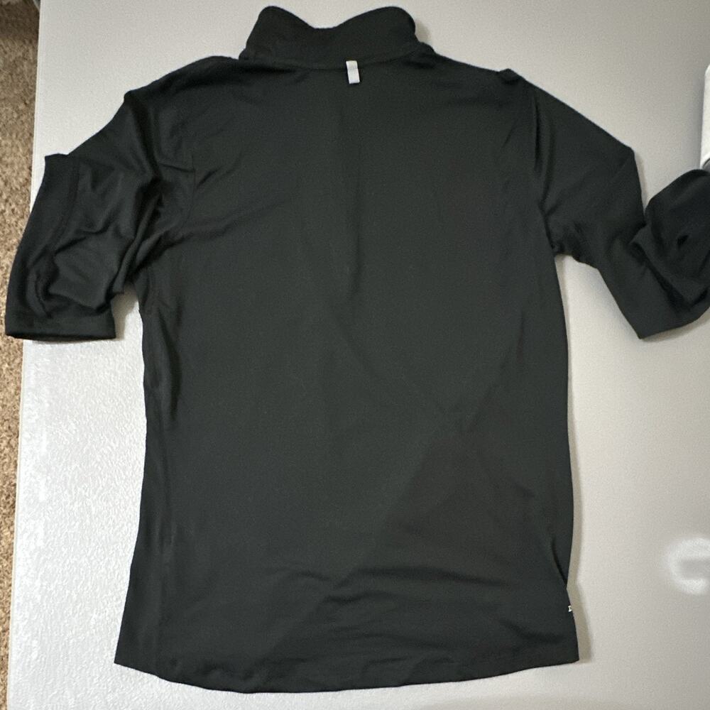 Nike Dri-FIT Womens Running 1/4 Zip Mock Neck Long Sleeve Black M Reflective - Picture 13 of 14